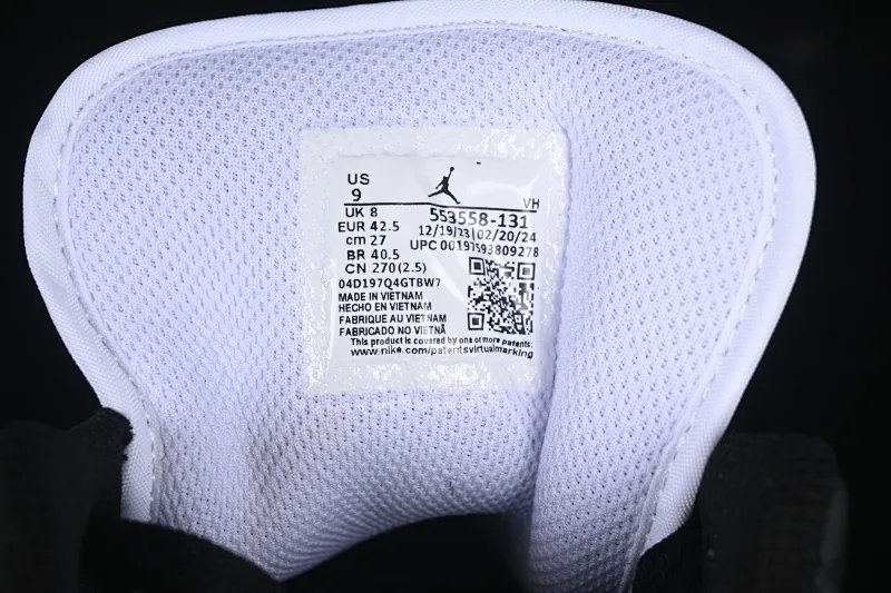 All categories Air Jordan Jordan series basketball shoes Air Jordan 1 Low Air Jordan 1 Low AJ1 Joe 1 black and white panda low-top cultural basketball shoes 553558-131